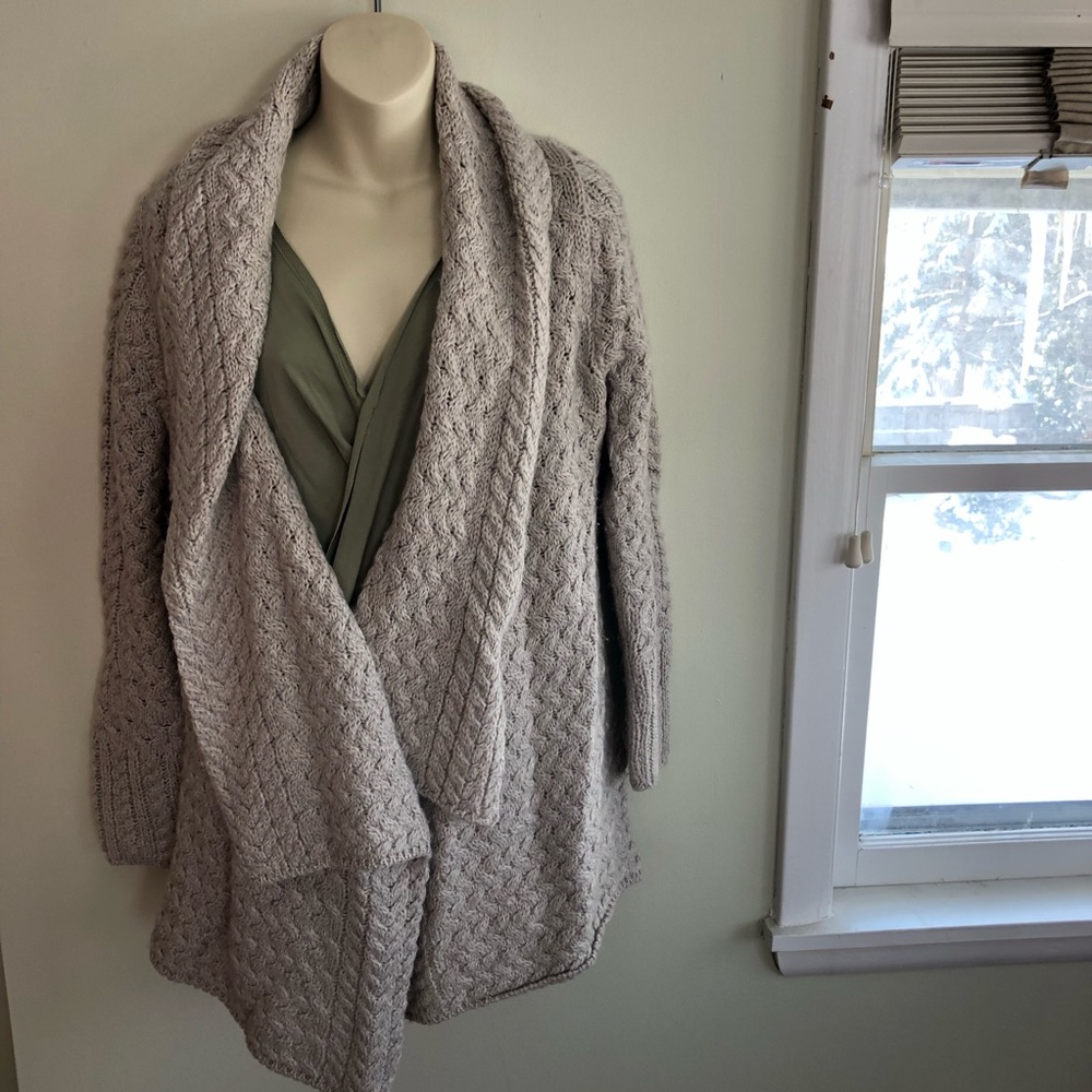 Irelandseye Merino Wool Cream Cardigan Sweater